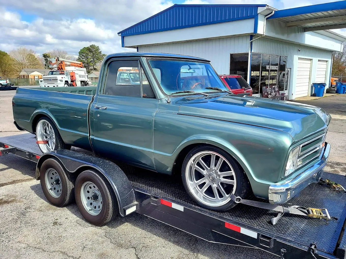 Classic Chevrolet C10 loaded for delivery at Lakeside Auto Sales